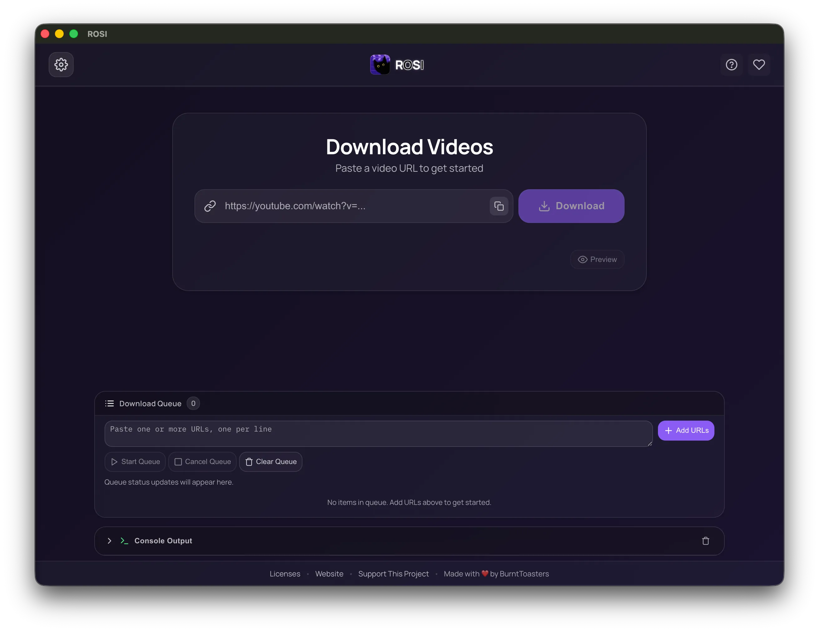 ROSI app interface